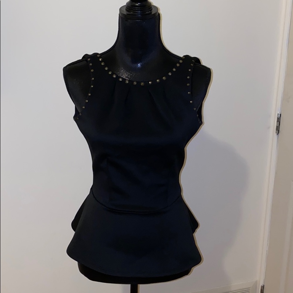 Black peplum top